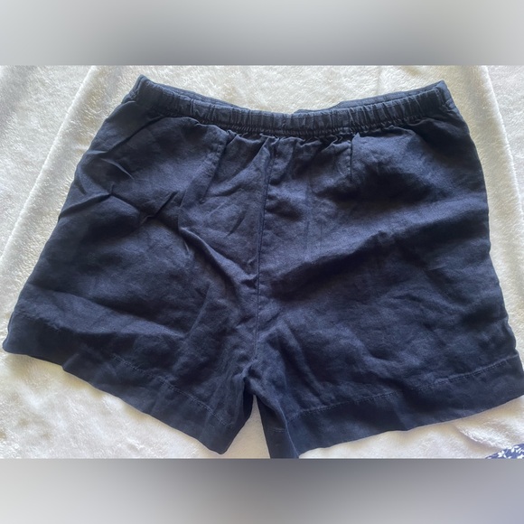 Women's linen Navy Blue Shorts white Label brand size 8 (US) - Picture 5 of 6